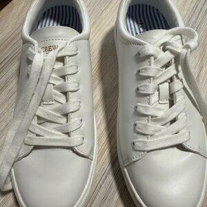 J. Crew Factory Classic White Lace-Up Sneakers